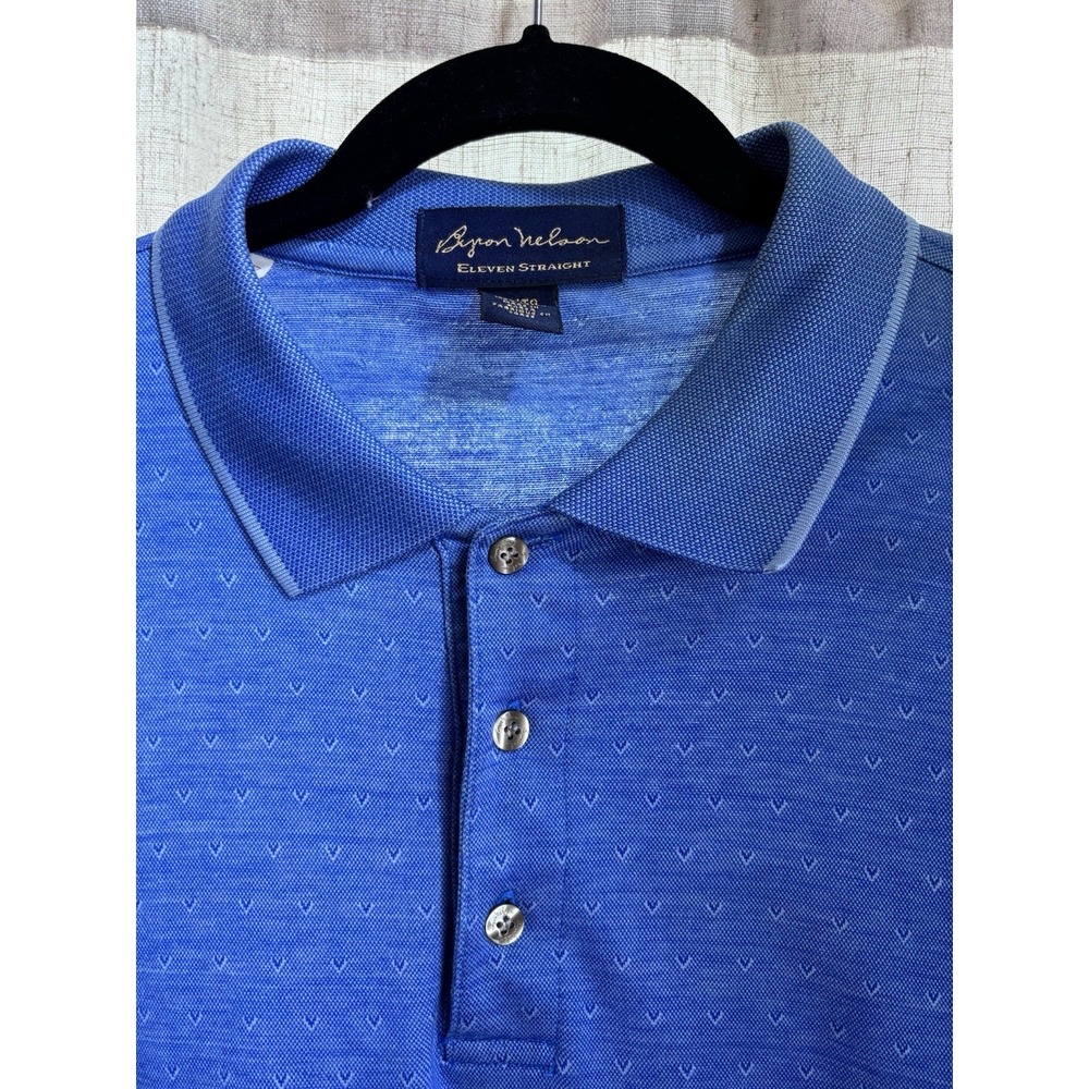 Byron Nelson Eleven Straight Polo Shirt Mens XL‎ Blue Golf Short Sleeve